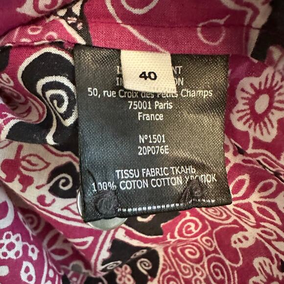Isabel Marant Etoile Floral Dog Pattern Top Size 40 (US 8) Purple Pink Fuschia - Picture 8 of 9